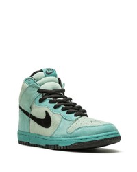 Baskets montantes en daim vert menthe Nike