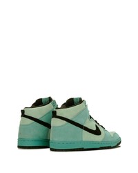 Baskets montantes en daim vert menthe Nike