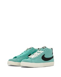 Baskets montantes en daim vert menthe Nike