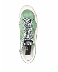 Baskets montantes en daim vert menthe Golden Goose