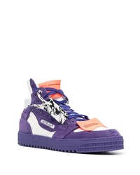 Baskets montantes en daim violettes Off-White