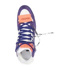 Baskets montantes en daim violettes Off-White