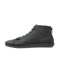 Baskets montantes en denim noires Camper