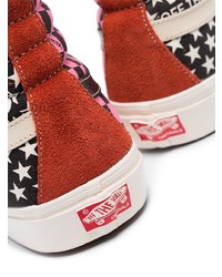 Baskets montantes en toile à carreaux multicolores Vans