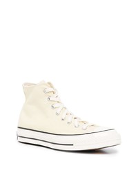 Baskets montantes en toile beiges Converse