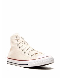 Baskets montantes en toile beiges Converse