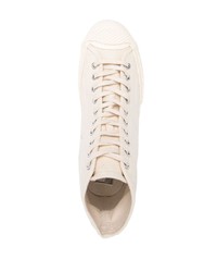 Baskets montantes en toile beiges Superga