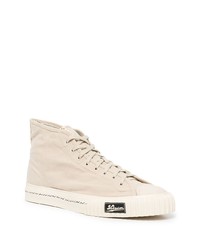 Baskets montantes en toile beiges VISVIM