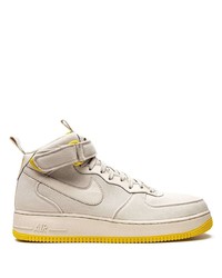 Baskets montantes en toile beiges Nike