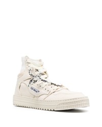 Baskets montantes en toile beiges Off-White