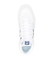 Baskets montantes en toile blanc et bleu New Balance