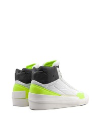 Baskets montantes en toile blanc et vert Nike