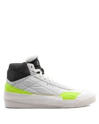 Baskets montantes en toile blanc et vert Nike