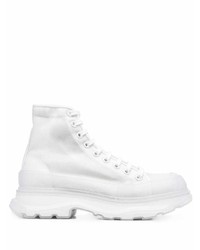 Baskets montantes en toile blanches Alexander McQueen