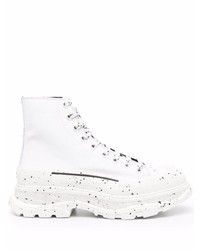 Baskets montantes en toile blanches Alexander McQueen