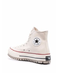 Baskets montantes en toile blanches Converse