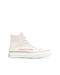 Baskets montantes en toile blanches Converse