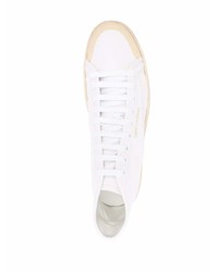 Baskets montantes en toile blanches Saint Laurent