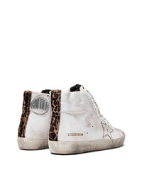 Baskets montantes en toile blanches Golden Goose