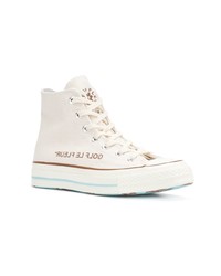 Baskets montantes en toile blanches Converse