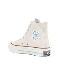 Baskets montantes en toile blanches Converse