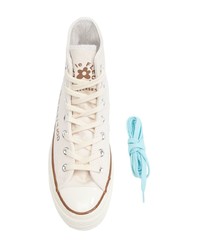 Baskets montantes en toile blanches Converse