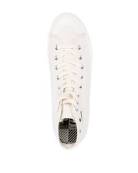 Baskets montantes en toile blanches PS Paul Smith