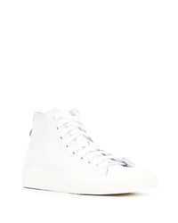 Baskets montantes en toile blanches adidas