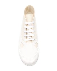 Baskets montantes en toile blanches Stella McCartney