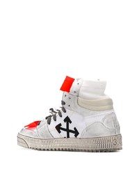 Baskets montantes en toile blanches Off-White