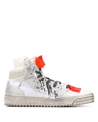 Baskets montantes en toile blanches Off-White