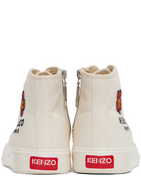 Baskets montantes en toile blanches Kenzo