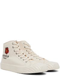 Baskets montantes en toile blanches Kenzo