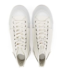 Baskets montantes en toile blanches JW Anderson