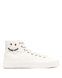 Baskets montantes en toile blanches PS Paul Smith