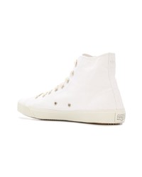 Baskets montantes en toile blanches Maison Margiela