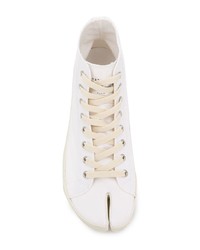 Baskets montantes en toile blanches Maison Margiela