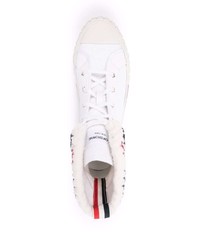 Baskets montantes en toile blanches Thom Browne