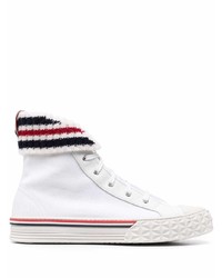 Baskets montantes en toile blanches Thom Browne