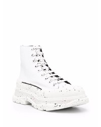 Baskets montantes en toile blanches Alexander McQueen