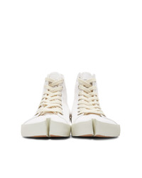 Baskets montantes en toile blanches Maison Margiela