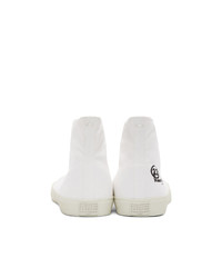 Baskets montantes en toile blanches Maison Margiela