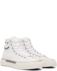 Baskets montantes en toile blanches Ps By Paul Smith