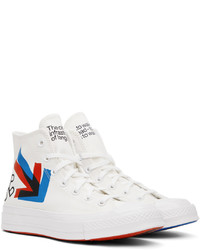 Baskets montantes en toile blanches Converse