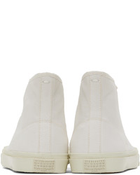 Baskets montantes en toile blanches Maison Margiela