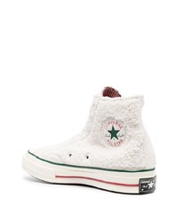 Baskets montantes en toile blanches Converse