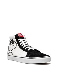 Baskets montantes en toile blanches Vans