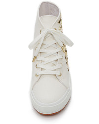 Baskets montantes en toile blanches Superga