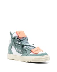 Baskets montantes en toile bleu clair Off-White