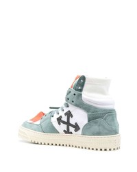 Baskets montantes en toile bleu clair Off-White